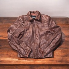Vintage 1980  s Wilson's Suede And Leather Brown Jacket Men Size 36 Small 