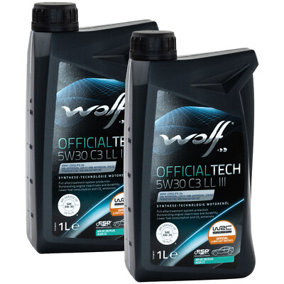 Motoröl WOLF OFFICIALTECH C3 LL III 65644 SAE 5W30 2 X 1 Liter für