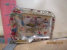 WASHINGTON STATE COLORED METAL ASHTRAY - NO AIRPLANES NEAR SEATTLE - PARKSMITH