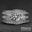 LaRaso & Co His & Her Wedding Set TRIO Black Silver Titanium Couples