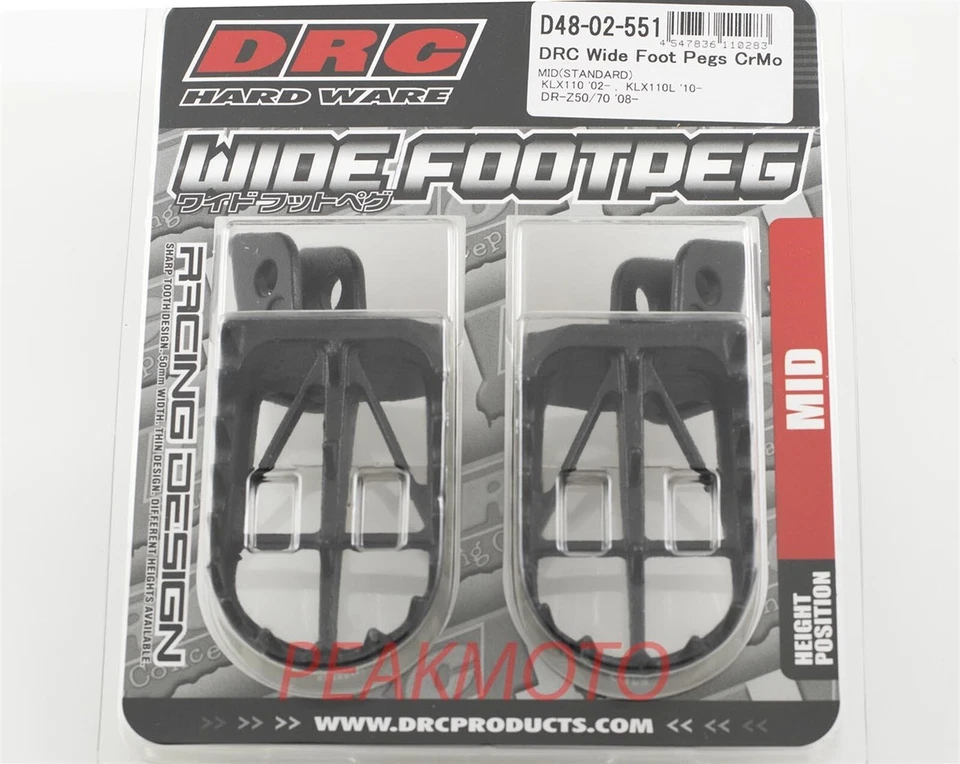 Подножки шириной 50 мм DRC - D48-02-551 Kawasaki KLX110 2002-2023 - Изображение 4 из 4