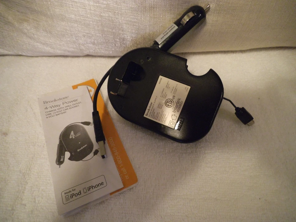 BROOKSTONE 4-WAY POWER WALL OUTLET USB 9 & 12 VOLT - Image 3 of 3