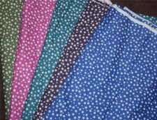 Green Pink Blue Purple Teal STARS Flannel Fabric BTY OOP Early 2000s U-Pick