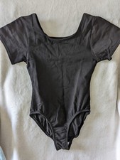 Girls JACQUES MORET Black dance gymnastics leotard Sm 6 - 7 jazz ballet tap