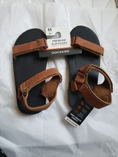 Dockers Mens Premium Casual Outdoor Sandal Comfort Footbed M 8-9 Tan Beige