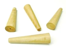 Ring Stick Wooden Mandrel Tapered Cone 5" Shellac Handle Jewelers Setters 4 Pcs