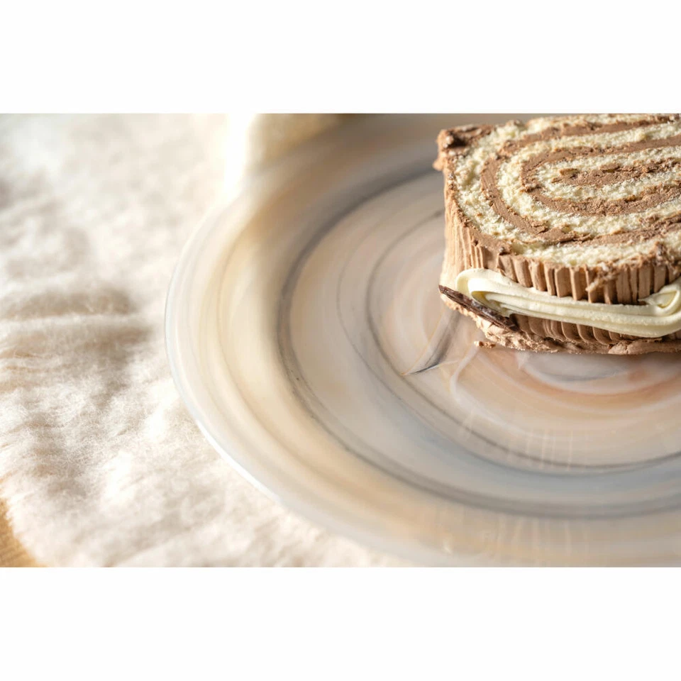 Leonardo Assiette Alabastro Assiette plate décorative en verre Beige / Noir Ø... - Photo 2/4