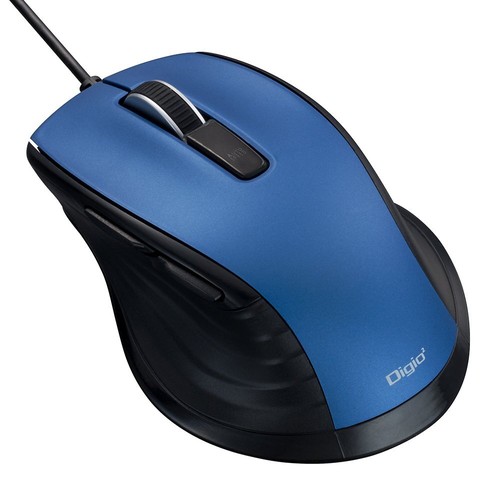 Digio2 F_line 5bottongueBlue LED Mouse Wired Quiet Blue