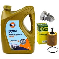 MotoröL Filter Set 5W-40 5 Liter + ÖLablassschraube FüR Audi Seat Skoda VW Polo