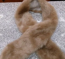 Light Brown LOFT Faux Fur Pull Through Scarf