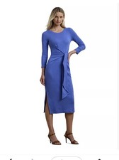 Woman's Dresses Lauren Ralph Lauren Tie-Front Cotton-Blend Crewneck Dress Large