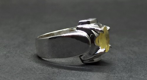 Natürlicher Saphir Damen Ring, 2,5 Karat, Handarbeit 925 Silber - Blau & Gelb - Bild 20 von 24