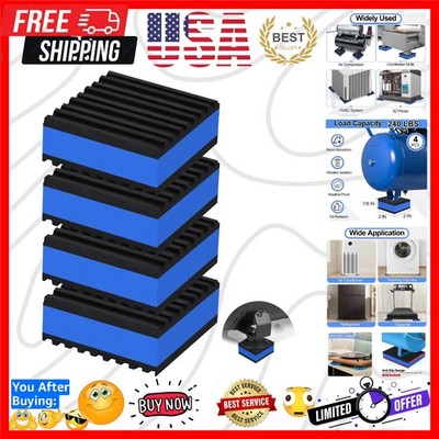 4 Pack Anti Vibration Pads for Washing Machine 2''x2''x7/8'', Sound Isolation Vi...