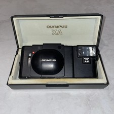 Olympus XA Rangefinder 35mm Film Camera A11 Flash JAPAN - MINT