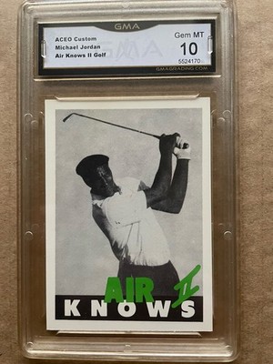 ACEO Custom Michael Jordan Air Knows ll Golf Gem MT 10