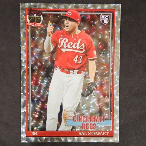 Sal Stewart 2026 Topps Series 2 91B2-13 1991 Topps Crackle Foil RC Reds