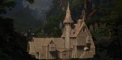 Tabletop Gelände Gebäude Großes Fachwerkhaus  Turm 28 Rollenspiel Mittelalter