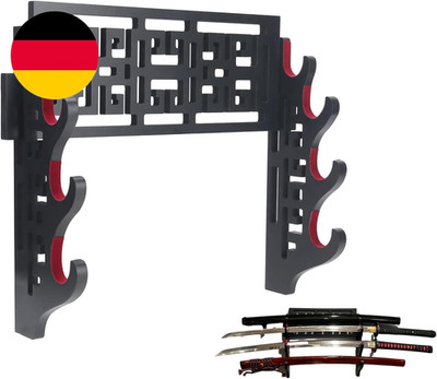Katana Schwert-Wandhalterung, 4 Etagen, Samt, Wandhalterung, Für Wakizashi-Schwe