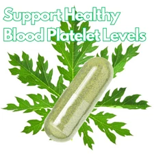 Papaya Leaf Capsules | 60/120 Ct | Vegan | 100% Natural Digestive & Immune Aid