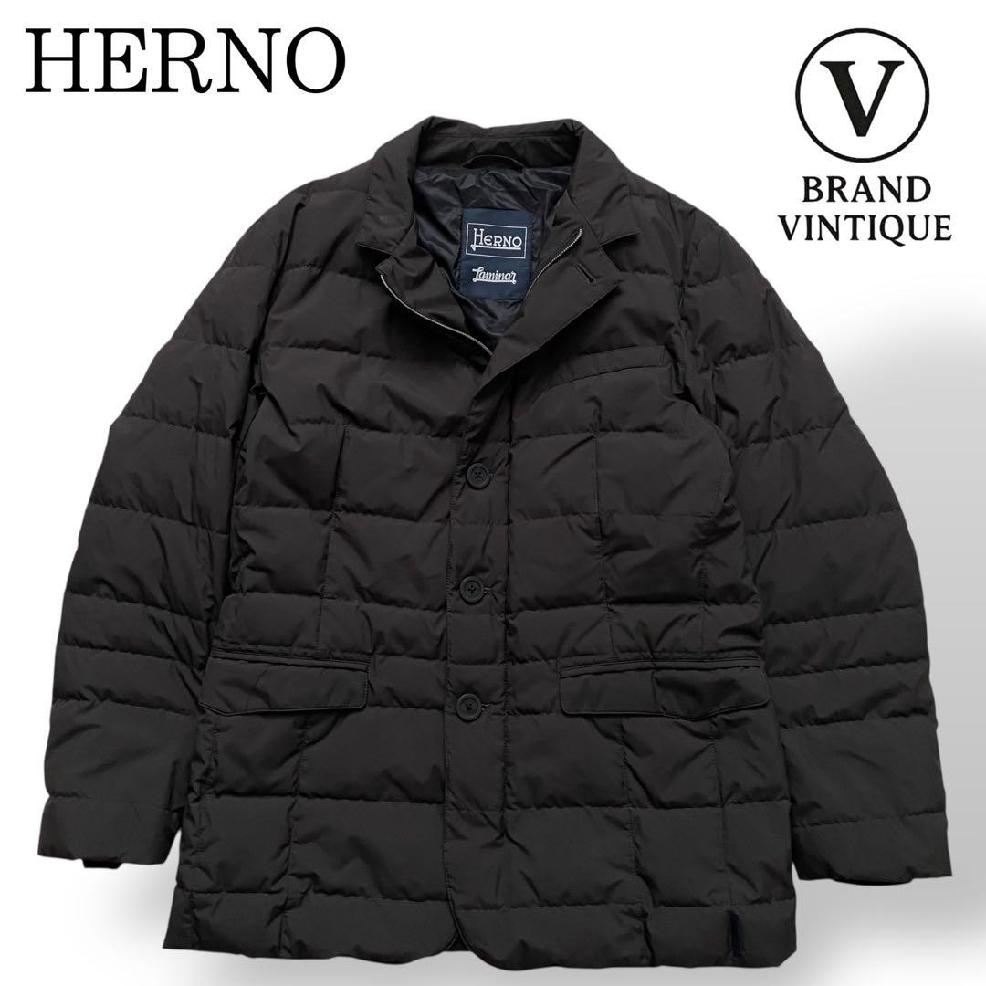 HERNO LAMINER Down Jacket Black Windstopper Size … - image 1