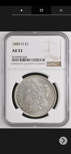 1889-O $1 Morgan Silver Dollar NGC AU53 Tough Date