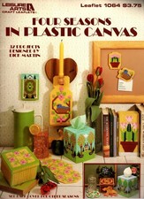 Leisure Arts 1064 FOUR SEASONS Tissue Cover More Plastic Canvas Pattern Leaflet