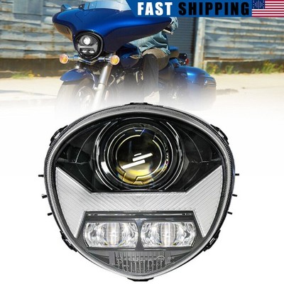 DOT motorcycle LED Headlight for Yamaha V STAR 1300 XVS 1300CT with halo DRL