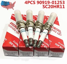 4PCS DENSO SC20HR11 3444 Spark Plugs Fit For Toyota Lexus OEM 90919-01253