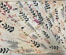 100 Organic Cotton Size FULL Duvet Cover Floral Cream Pink Green REVERSIBLE