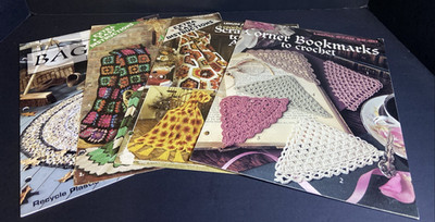 Lot of 4 Leisure Arts Leaflets Crochet Patterns Mixed Themes (Lot 2)