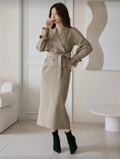 Womens Tan and Cream Suit Size L