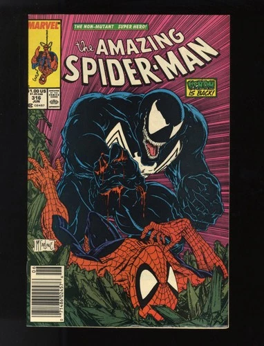 Amazing Spider-Man #316 VF- 7.5 Newsstand Variant Todd McFarlane Venom Cover!
