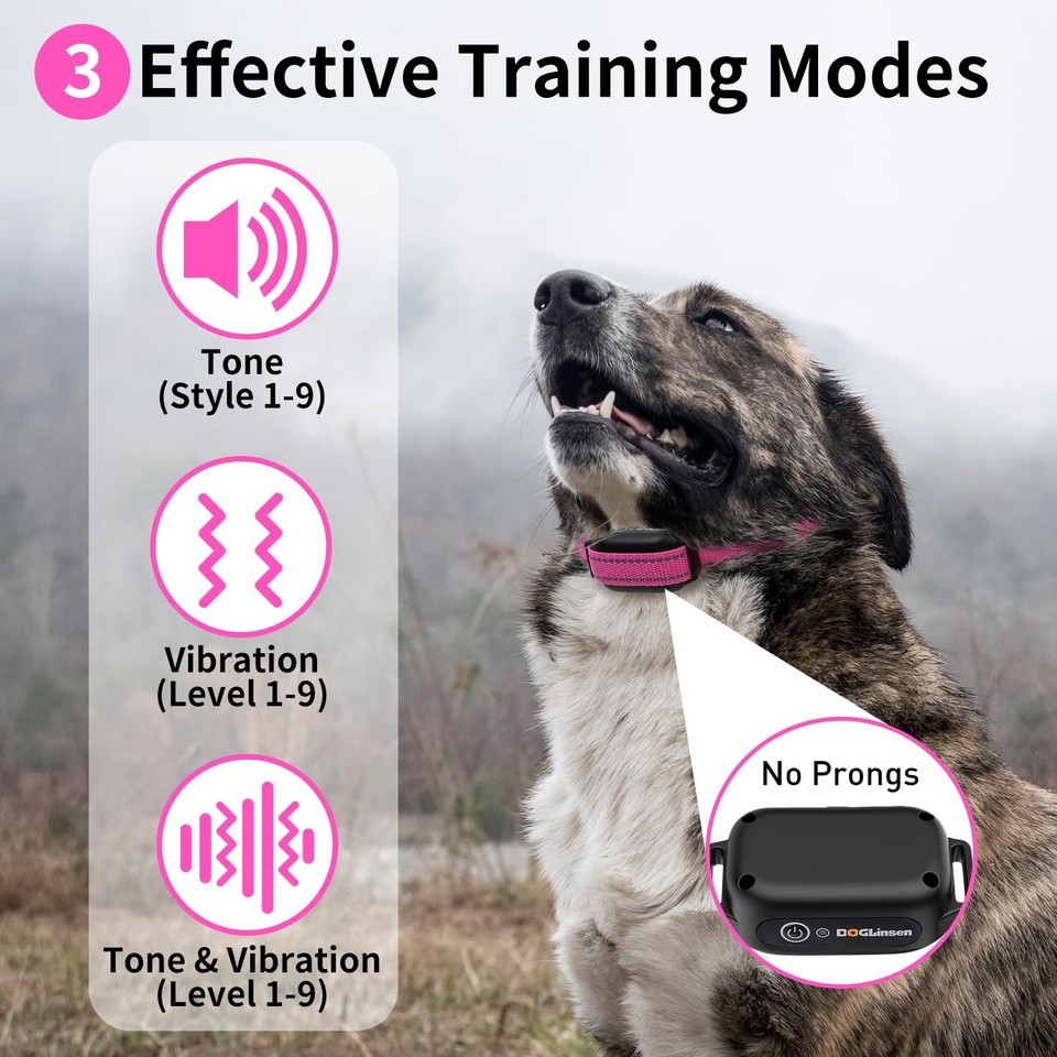 No Shock Dog Training Collar with Remote 3300ft Range, Vibrating Dog ...