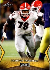 Trenton Thompson 2018 Leaf Draft Football Card #58