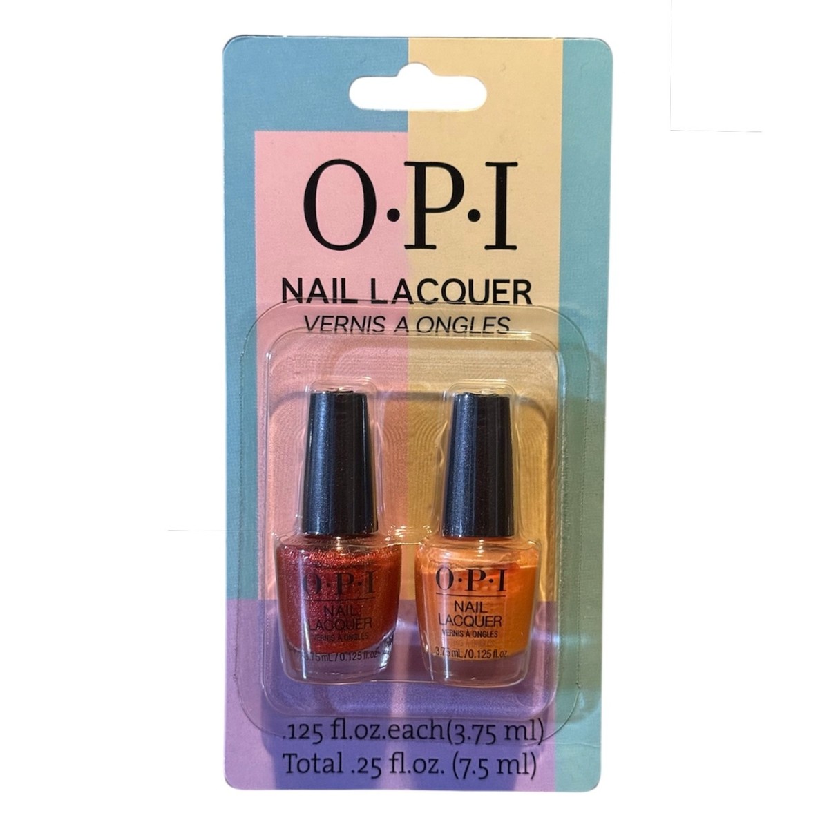 OPI Nail Lacquer Mini Travel Size Set Nail Polish, Two Bottles