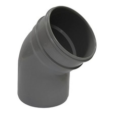 FLOPLAST 110mm Ring Seal Soil Offset Bottom Bend - Grey - FREE Next-Day Delivery