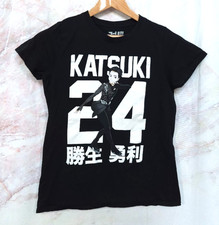 Yuri On Ice Katsuki 24 Crunchyroll T Shirt Womens L Black Crew Neck 100% Cotton
