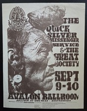 Original Family Dog Handbill, QMS, The Great Society, Grace Slick  (1966)