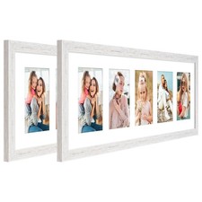 8x24 Collage frame with 5 Openings 4X6 Pictures, Multiple Picture Frame with ...