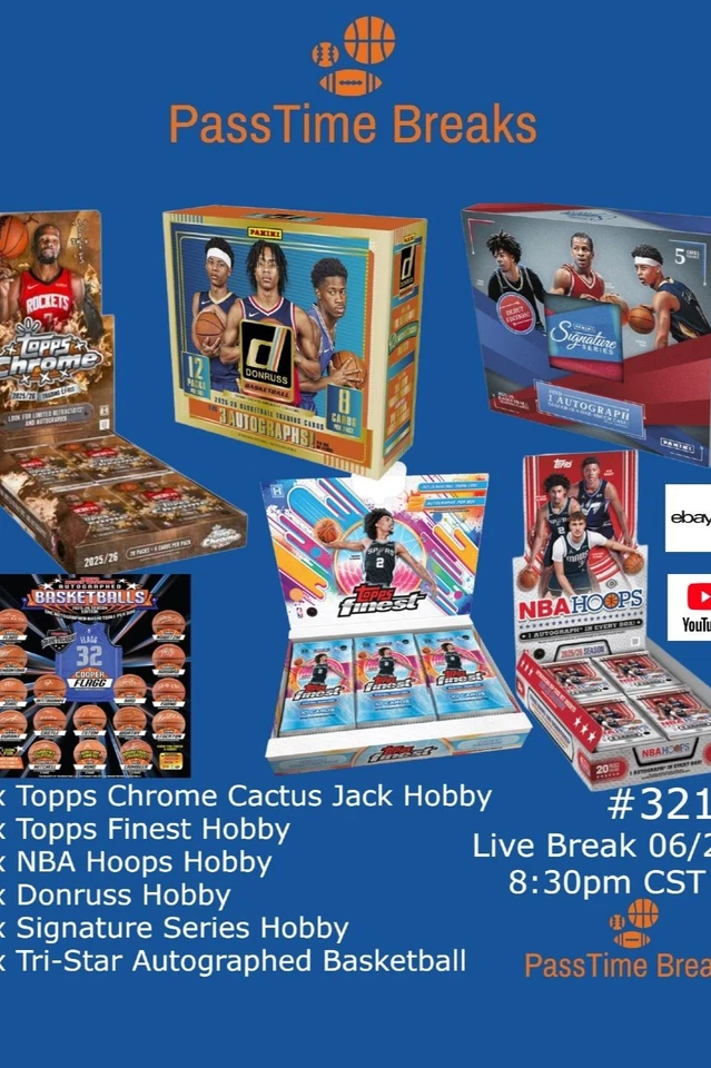 2025-26 CACTUS JACK FINEST DONRUSS BASKETBALL - 6x Box Hobby Mix BREAK 3217