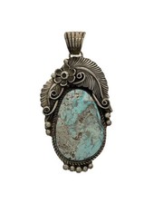 NAVAJO h.spencer Pendant Top SILVER Color Stone SLV Mens
