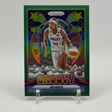 2025 Panini Prizm WNBA - Groovy Kiki Iriafen #15 Green Prizm (RC) Mystics