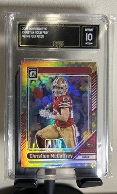2024 Donruss Optic - Christian Mccaffrey Flex Prizm /149 Gma 10 SP 49ers