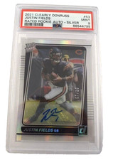 2021 Donruss Clearly #53 Justin Fields Rookie Auto Silver 07/10 SSP Autograph
