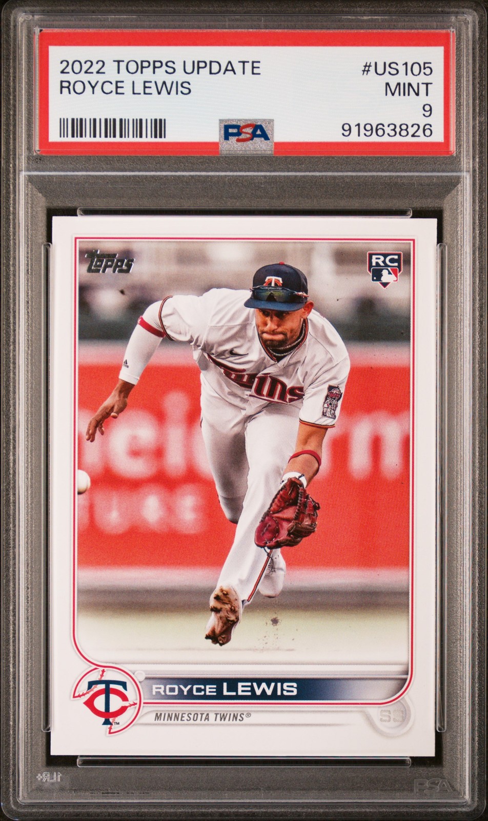 2022 TOPPS UPDATE #US105 ROYCE LEWIS ROOKIE RC PSA 9