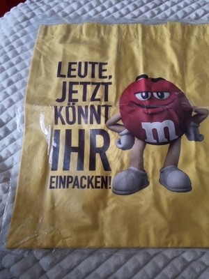 M & M's Tasche Beutel BAG '' Leute jetzt könnt IHR einpacken'' Neu OVP