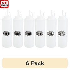 14oz Plastic Squeeze Bottle Oil Vinegar Condiments Dressings Dishwasher Safe 6Pc