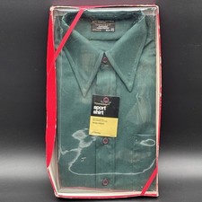 NEW VTG Towncraft Tapered Penn-Prest Men 15-15.5 Dress Sport Shirt JCPenney Box