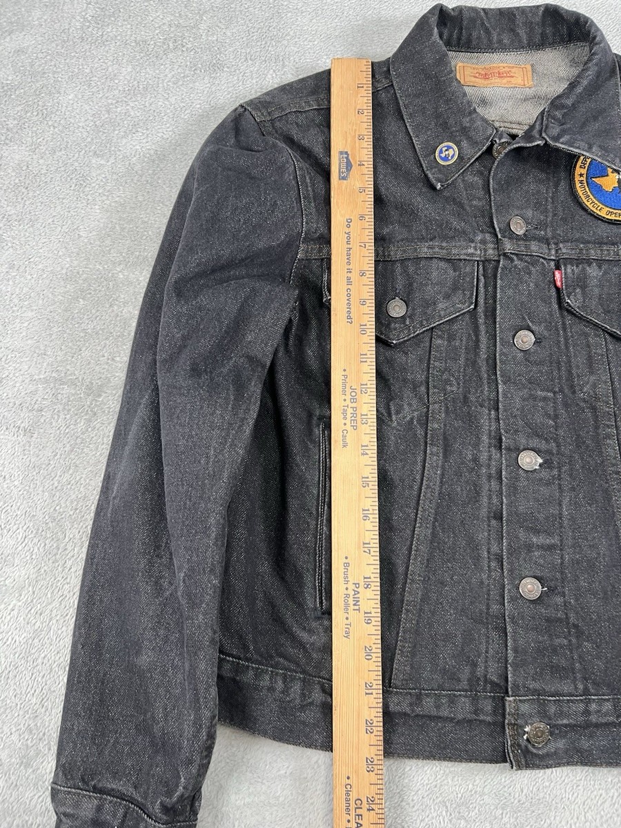 Vintage Levi's 70506-0259 Black Denim Trucker Jacket 40 USA Made