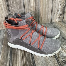 Oboz Womens Lena Mid Hiking Boots Stretch Knit Lace Up Shoes Gray Size 9 NEW